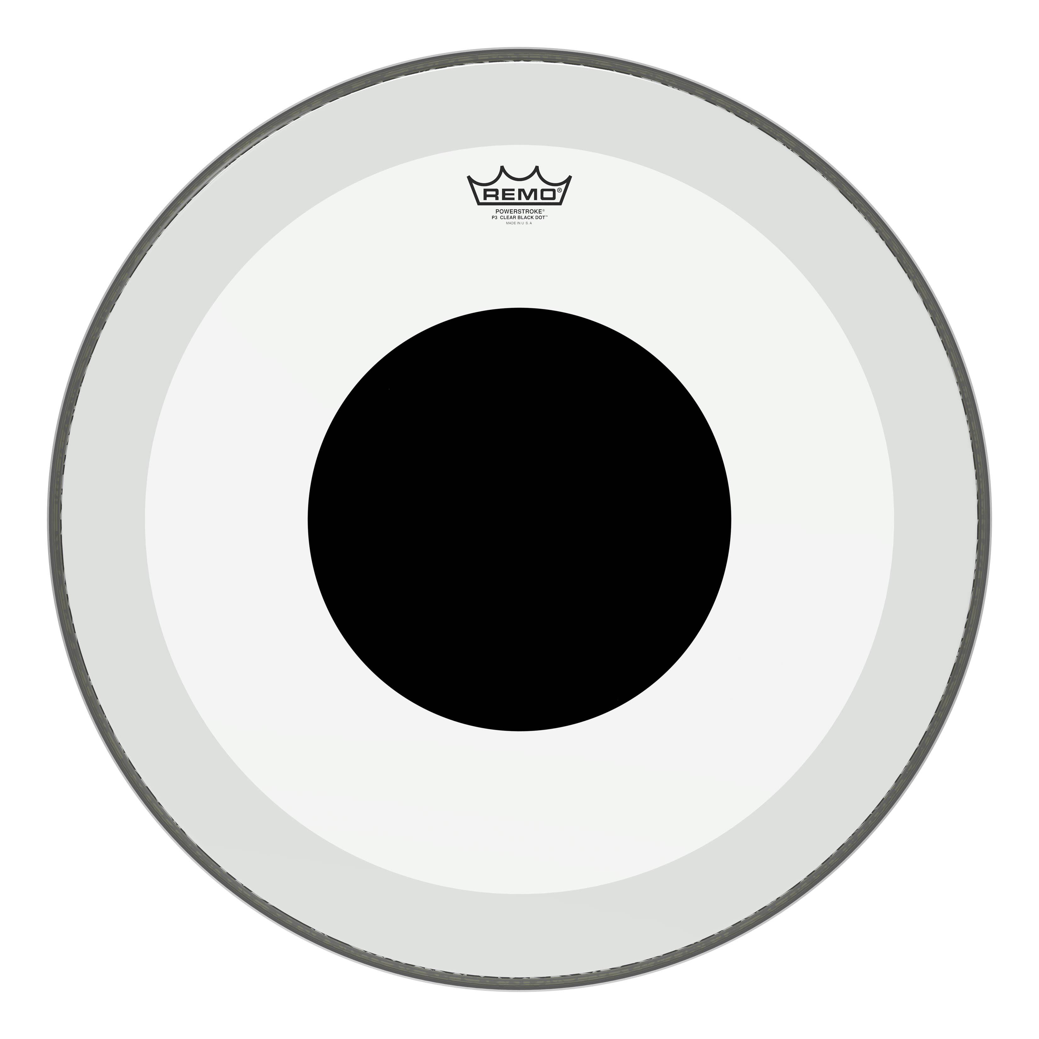 Remo - Bass, Powerstroke 3, Clear, 22 Diameter, No Stripe, Top Black Dot price history on PriceWatchPro