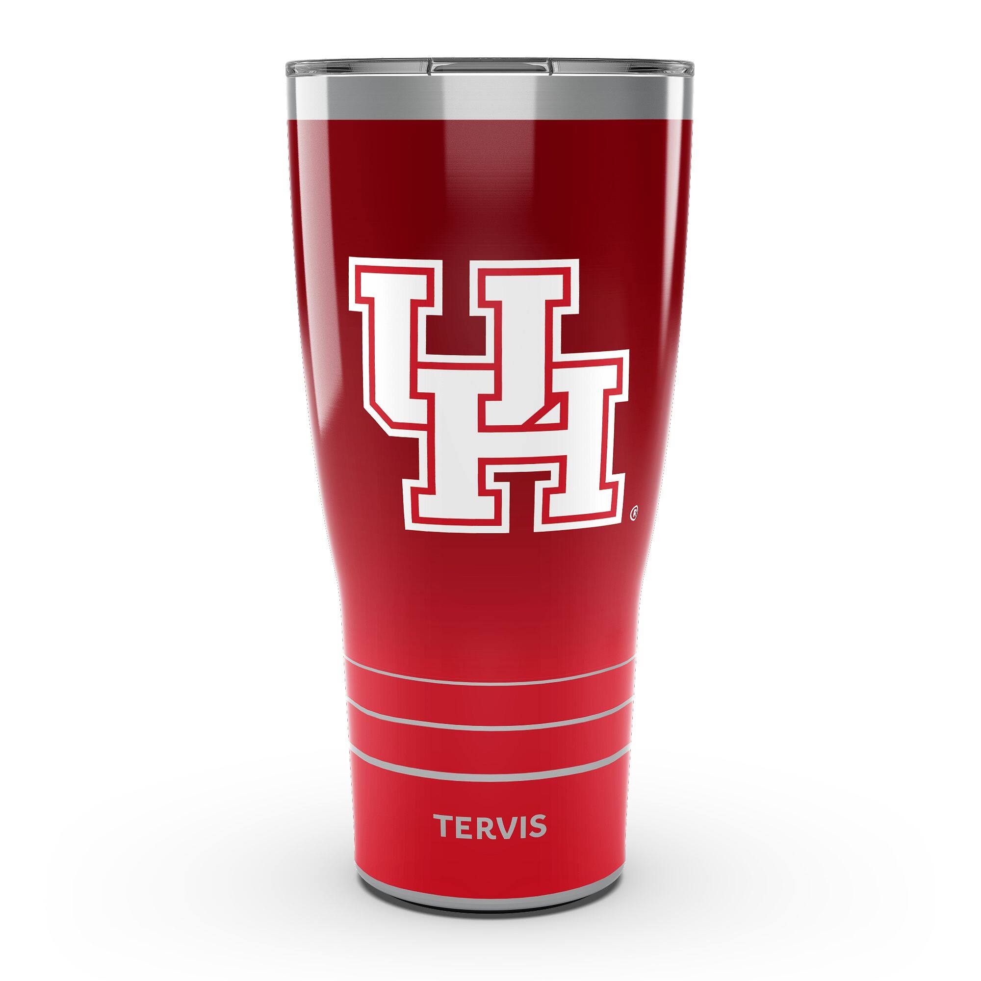 Front. Tervis - Houston Cougars 30oz. Ombre Stainless Steel Tumbler - Multicolor.