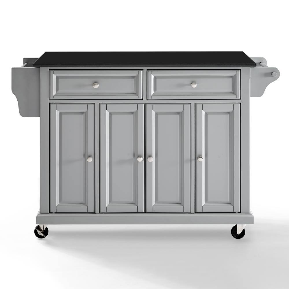Alt View 7. Crosley Furniture - Full Size Granite Top Kitchen Cart - Gray.