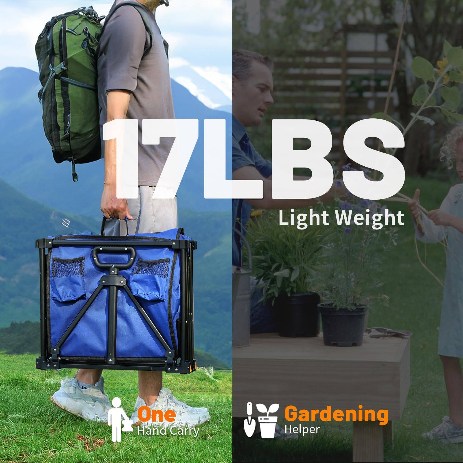 17 LBS Light Weight One Hand Carry Gardening Helper