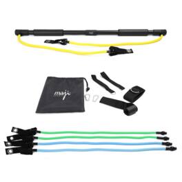 Maji Sports - Portable Exercise Bar with Resistance Bands - Multicolor