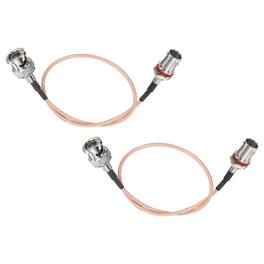 Unique Bargains - 2pcs 0.98FT 3G-SDI Cable BNC Male to Female HD-SDI RG179 Coaxial Video Jumper for CCTV Monitor - Orange