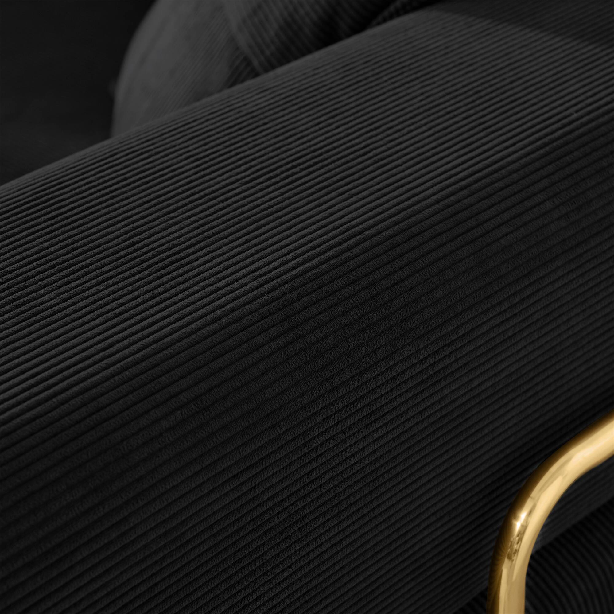 Alt View 2. Trinkets Crazed - 4-In-1 Free Combination Loveseat Convertible Sleeper Sofa Bed Floding Futon Couch Corduroy Modular Sofa Couch - Black.