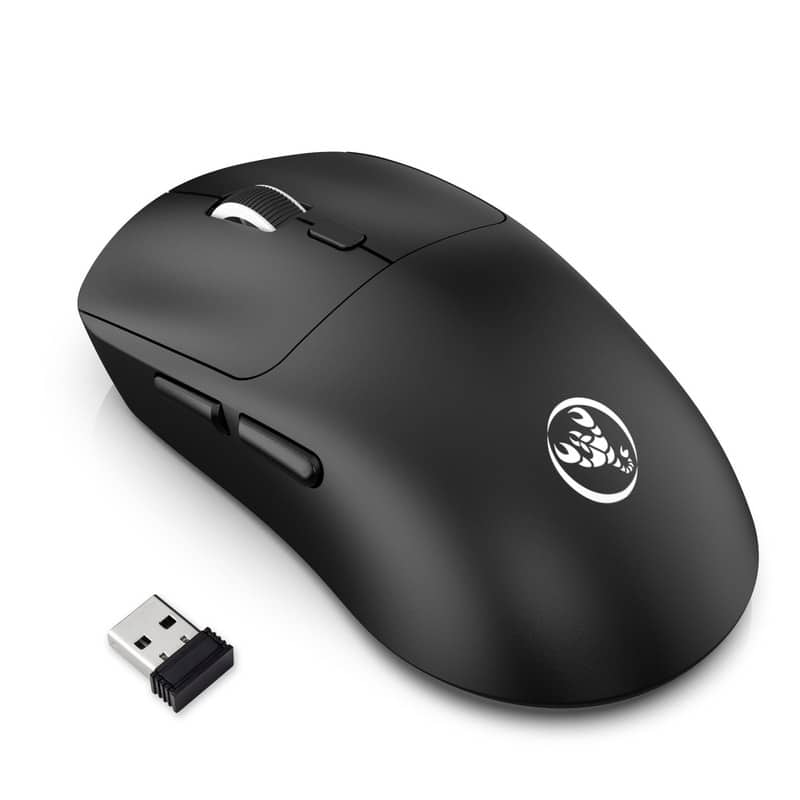 SKRAN - Tri-Mode Wireless Gaming Mouse - 6400 DPI, BT5.4/2.4G/Wired, 72g Lightweight & Easy-to-Use for Office, Gaming - Wireless - Black