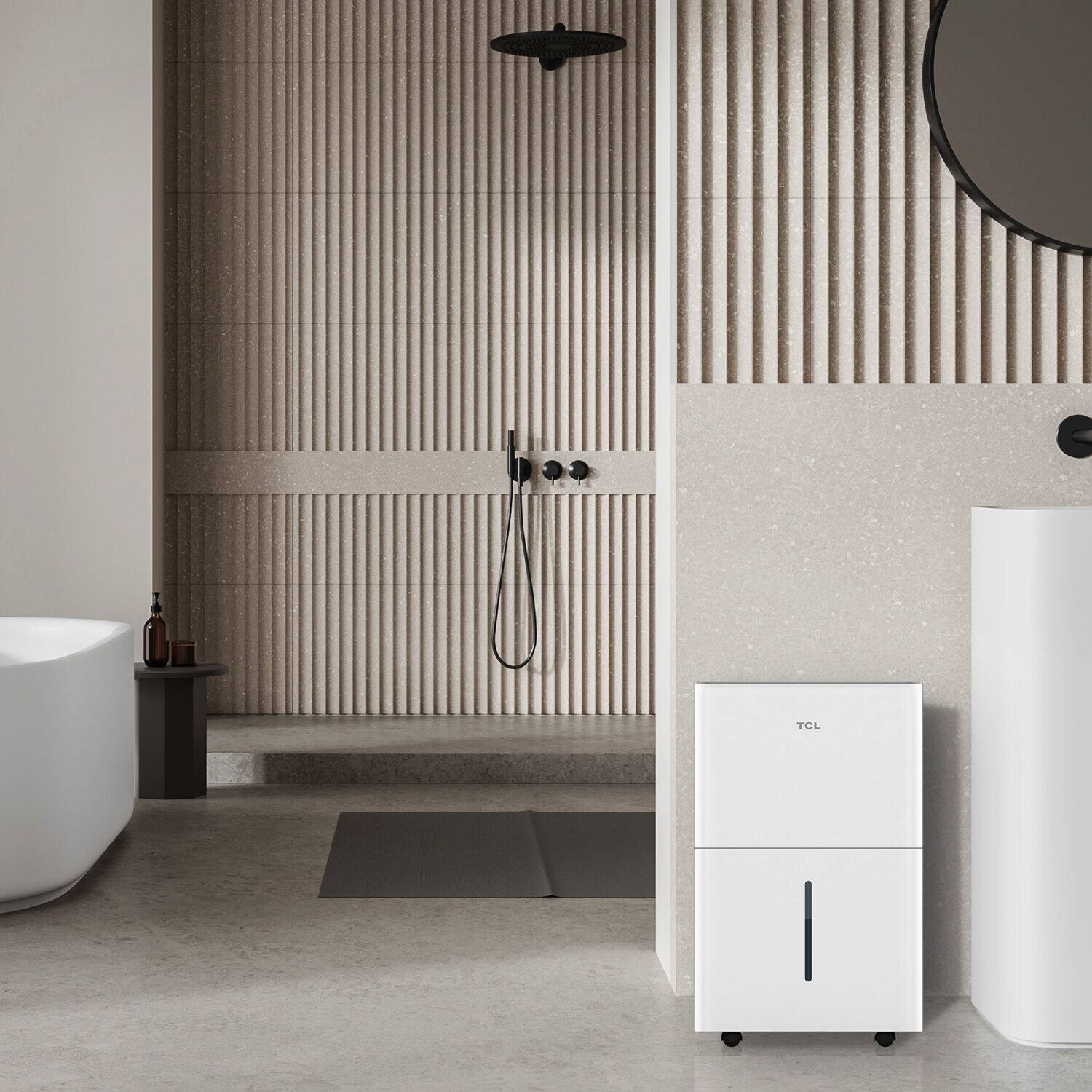 Alt View 10. TCL - 4,500 Sq. Ft. 50-Pint Smart Dehumidifier with Pump, 15 Pint Bucket Capacity, Energy Star Most Efficient 2024 - White.