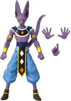 Front. Bandai - Bandai - Dragon Ball Super - Dragon Stars - Beerus Action Figure - COLLECTIBLES - Multicolor.