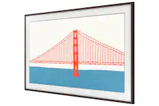 Front. Samsung - 85" The Frame Customizable Bezel - Modern Brown.