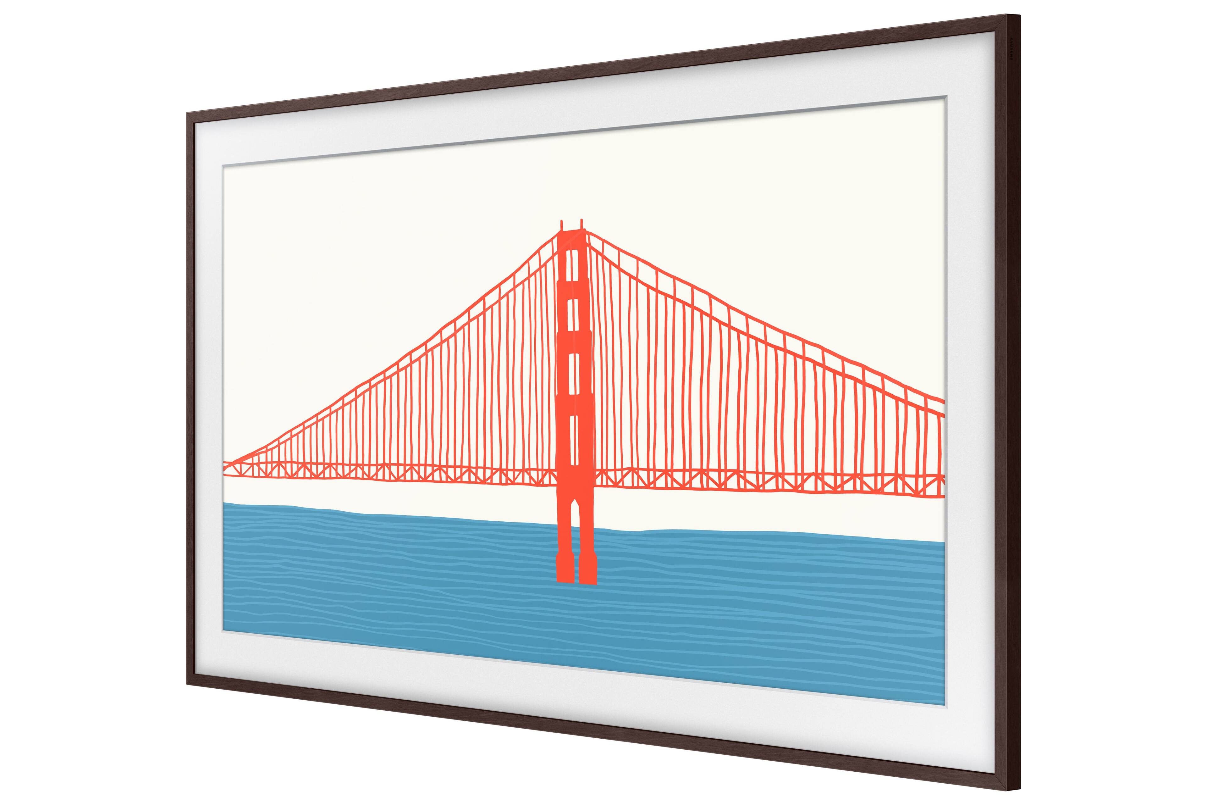 Front. Samsung - 85" The Frame Customizable Bezel - Modern Brown.