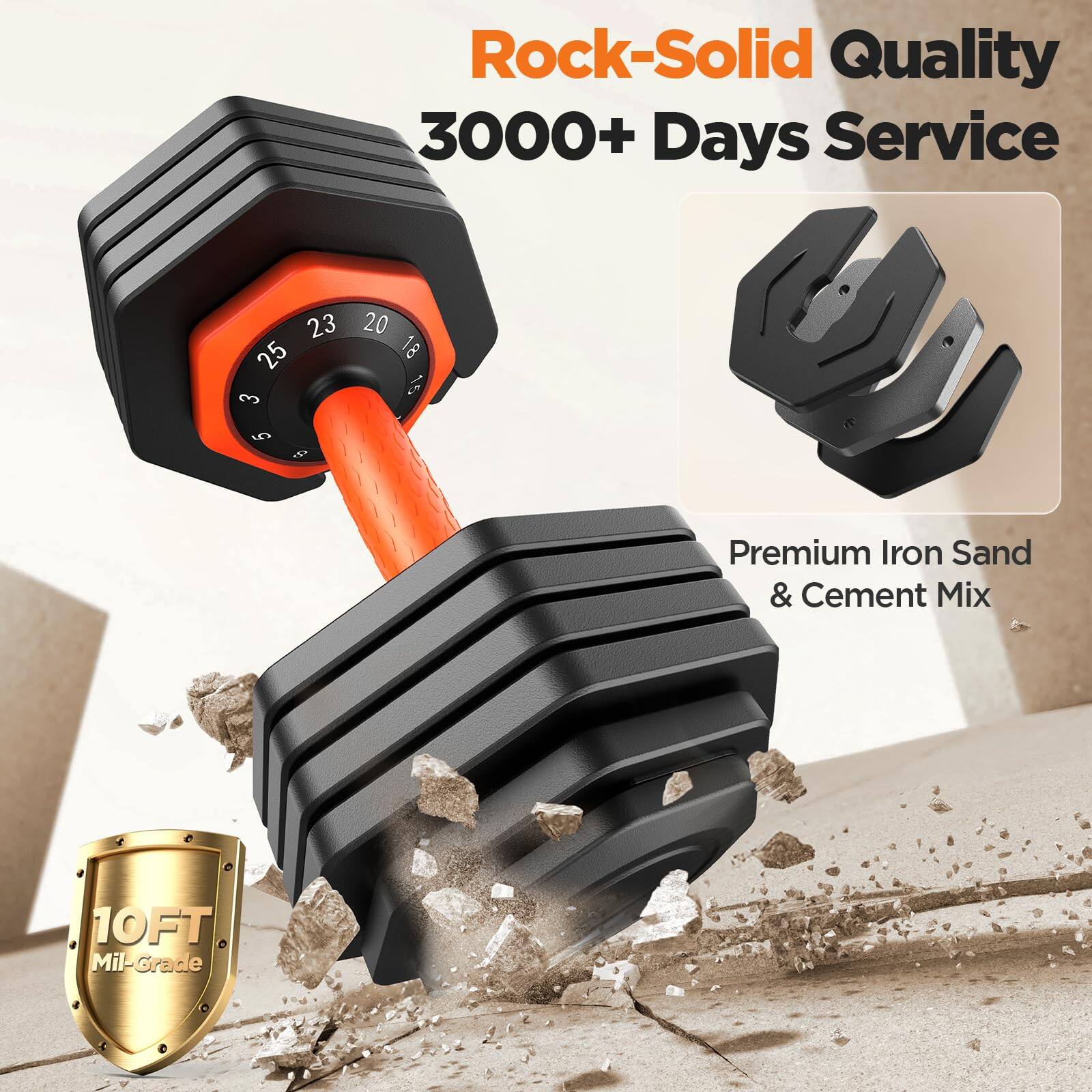 Rock-Solid Quality  
3000+ Days Service  

Premium Iron Sand & Cement Mix  

10FT Mil-Grade