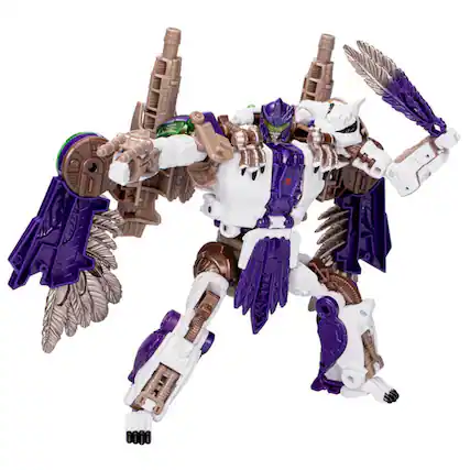 Front. Transformers - Hasbro F8550 7.5 inch Transformers Legacy United Leader Class Beast Wars Universe Tigerhawk Action Figure - Black.