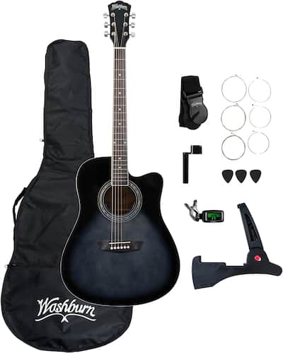 Washburn WA90CE Acoustic Electric Guitar Kit – Dreadnought Cutaway Washburn WA90CE Acoustic Electric Guitar Kit – Dreadnought Cutaway