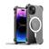 Front. Entronix - Entronix Magnetic Case for iPhone 15 Plus - Clear Bounce Frame with Enhanced Protection - Black.