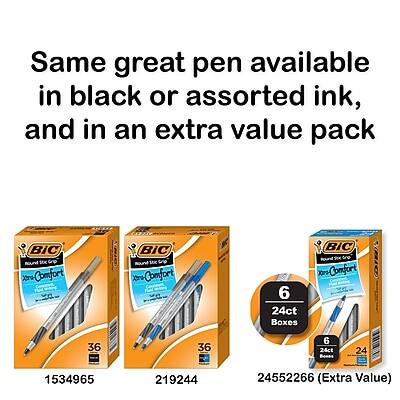 Same great pen available in black or assorted ink, and in an extra value pack

BIC Xtra Comfort
36 24ct Boxes
1534965

BIC Xtra Comfort
36 24ct Boxes
219244

BIC Xtra Comfort
6 24ct Boxes
24552266 (Extra Value)