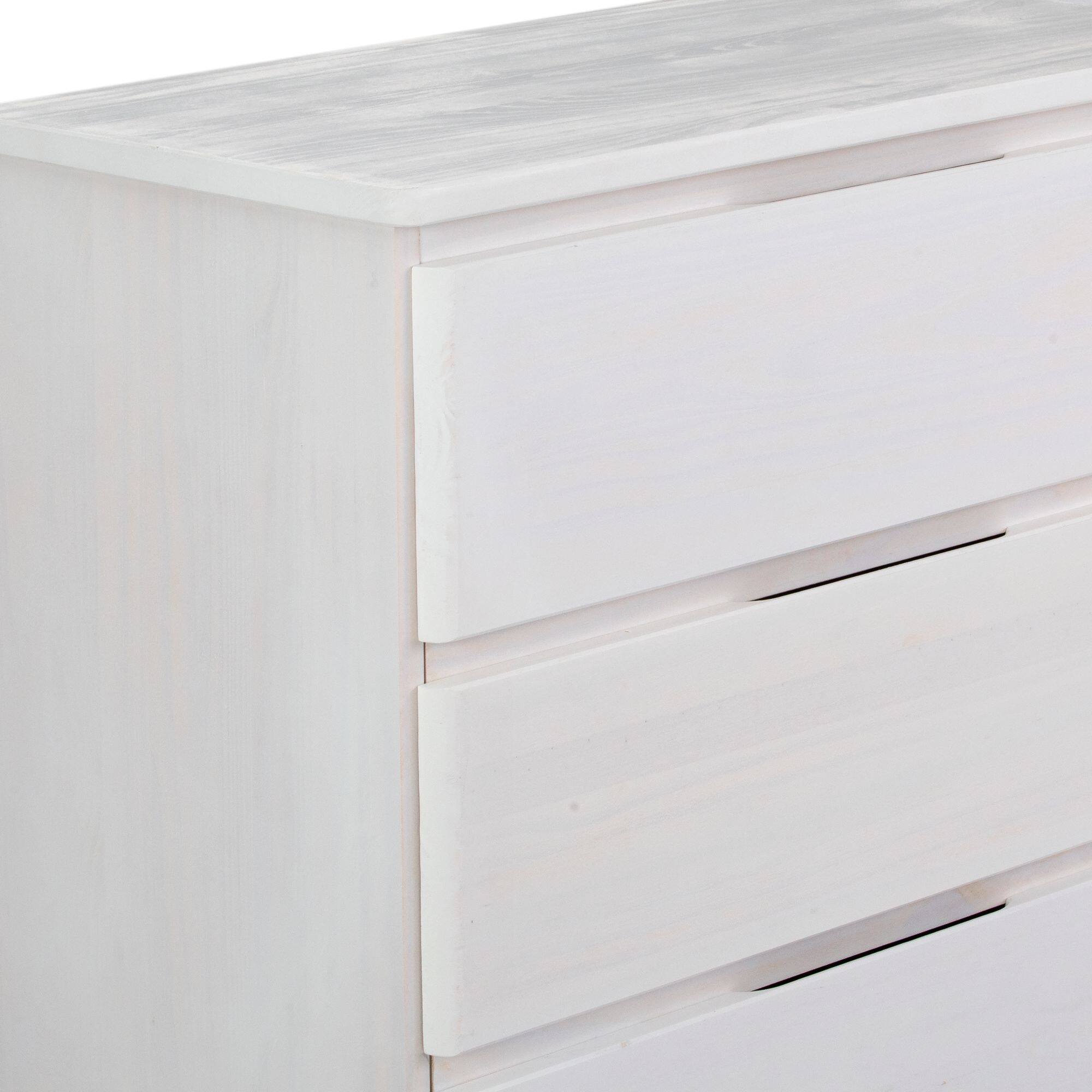 Alt View 3. Plank+Beam - Plank+Beam Modern Farmhouse 5 Drawer Dresser, Whitewash - White Wash.