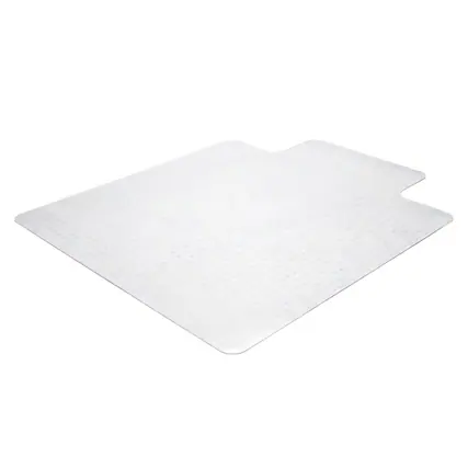 Front. Floortex - Vinyl Rectangular Chair Mat for Carpets up to 1/4" - 48" x 118" - Clear.