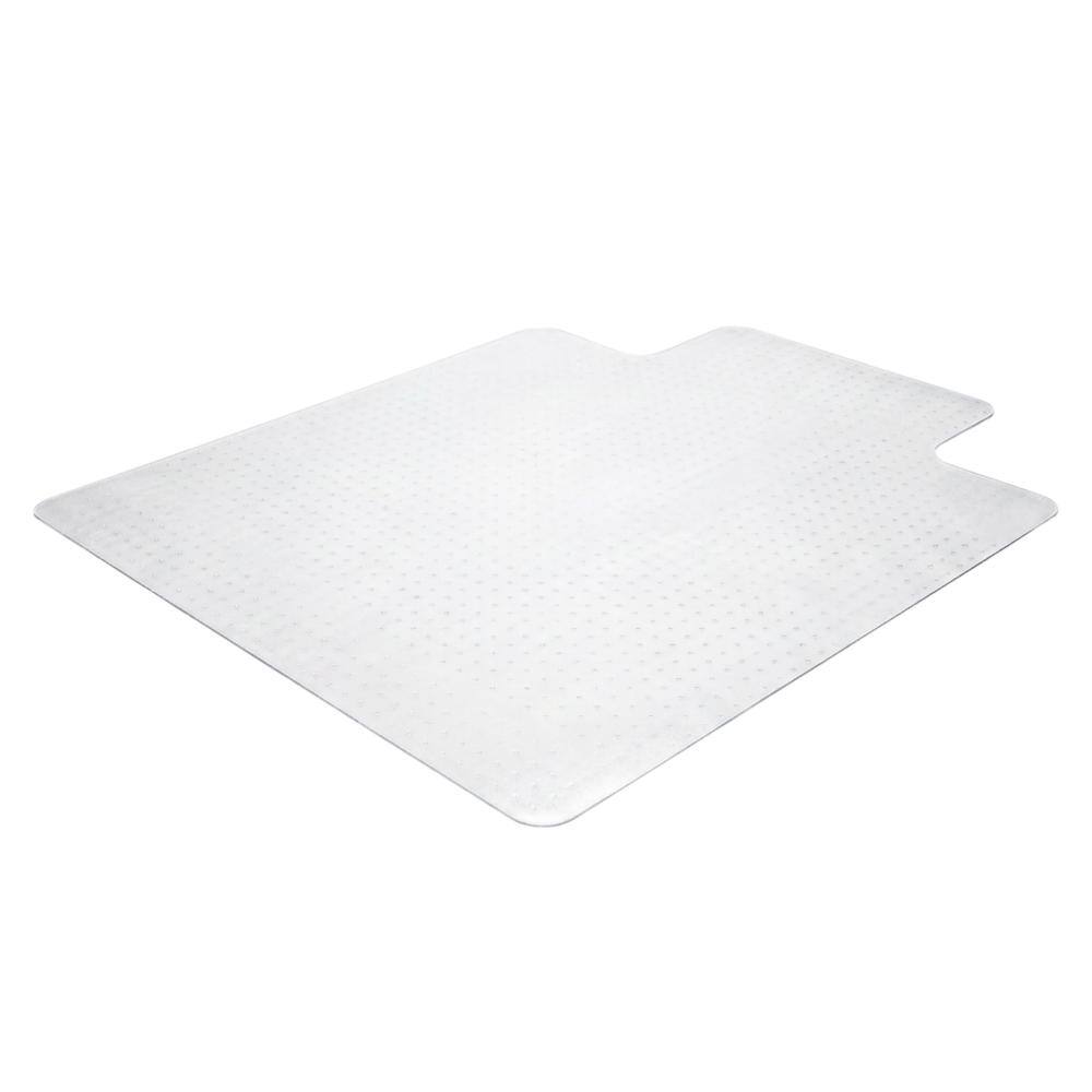 Front. Floortex - Vinyl Rectangular Chair Mat for Carpets up to 1/4" - 48" x 118" - Clear.