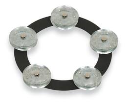 Latin Percussion - Tambo-Ring Black w/Steel Jingle, 6"