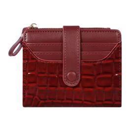 Kitcheniva - Women's Crocodile Print Clutch Wallet - Red