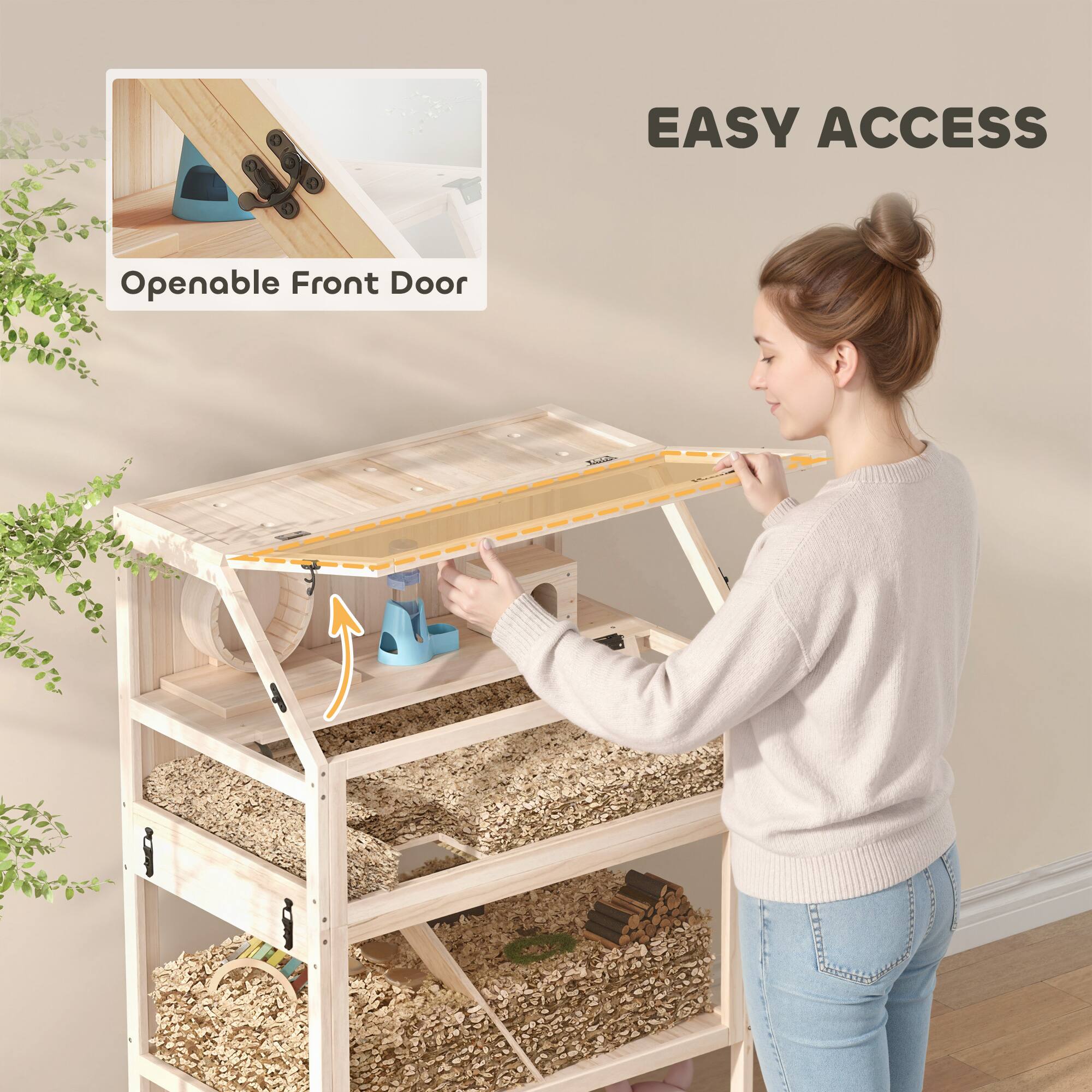 EASY ACCESS  
Openable Front Door