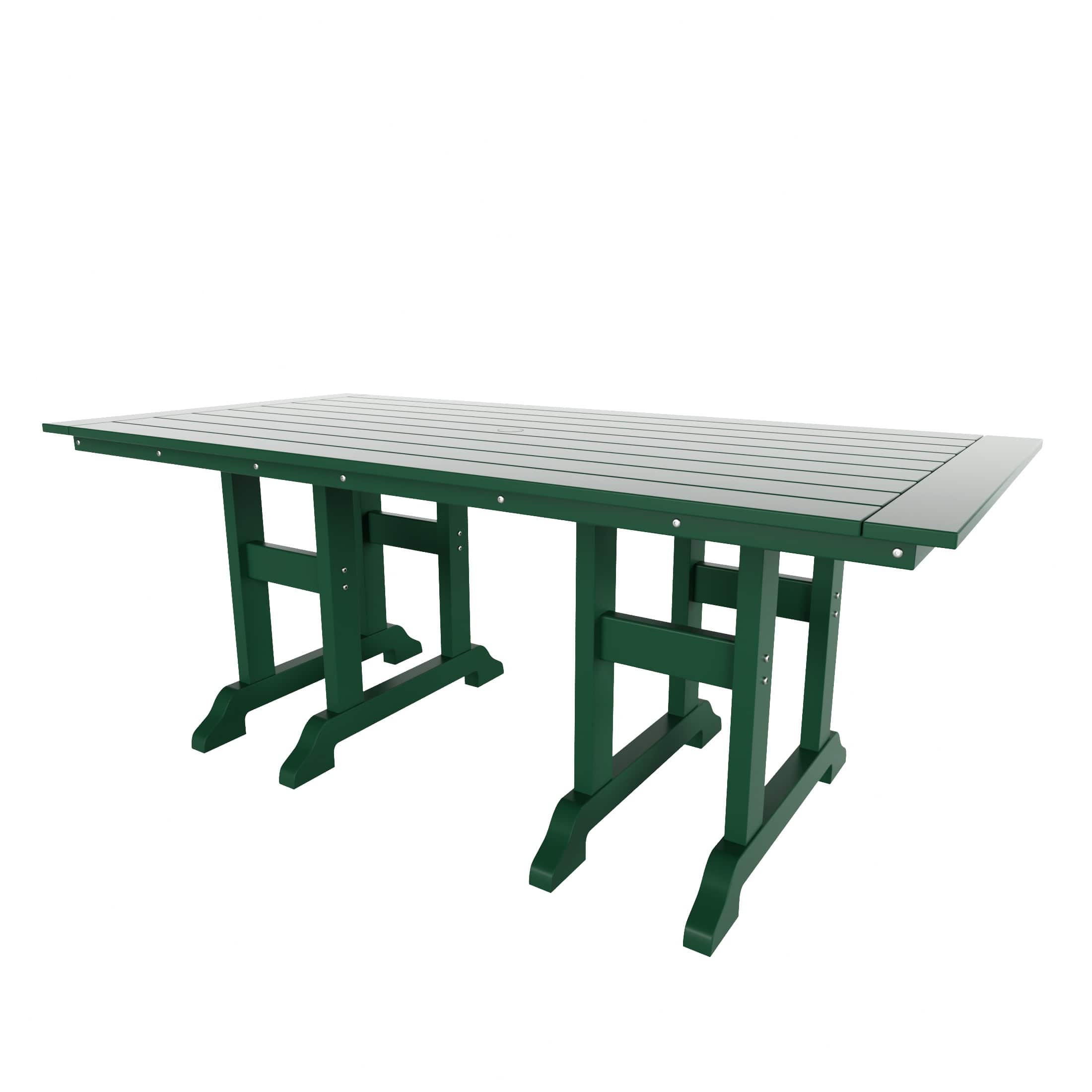 WestinTrends - Malibu 71" Outdoor Patio Dining Table - Dark Green