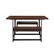 Front. Walker Edison - Industrial Dining Set with 2 Benches - Dark Walnut.