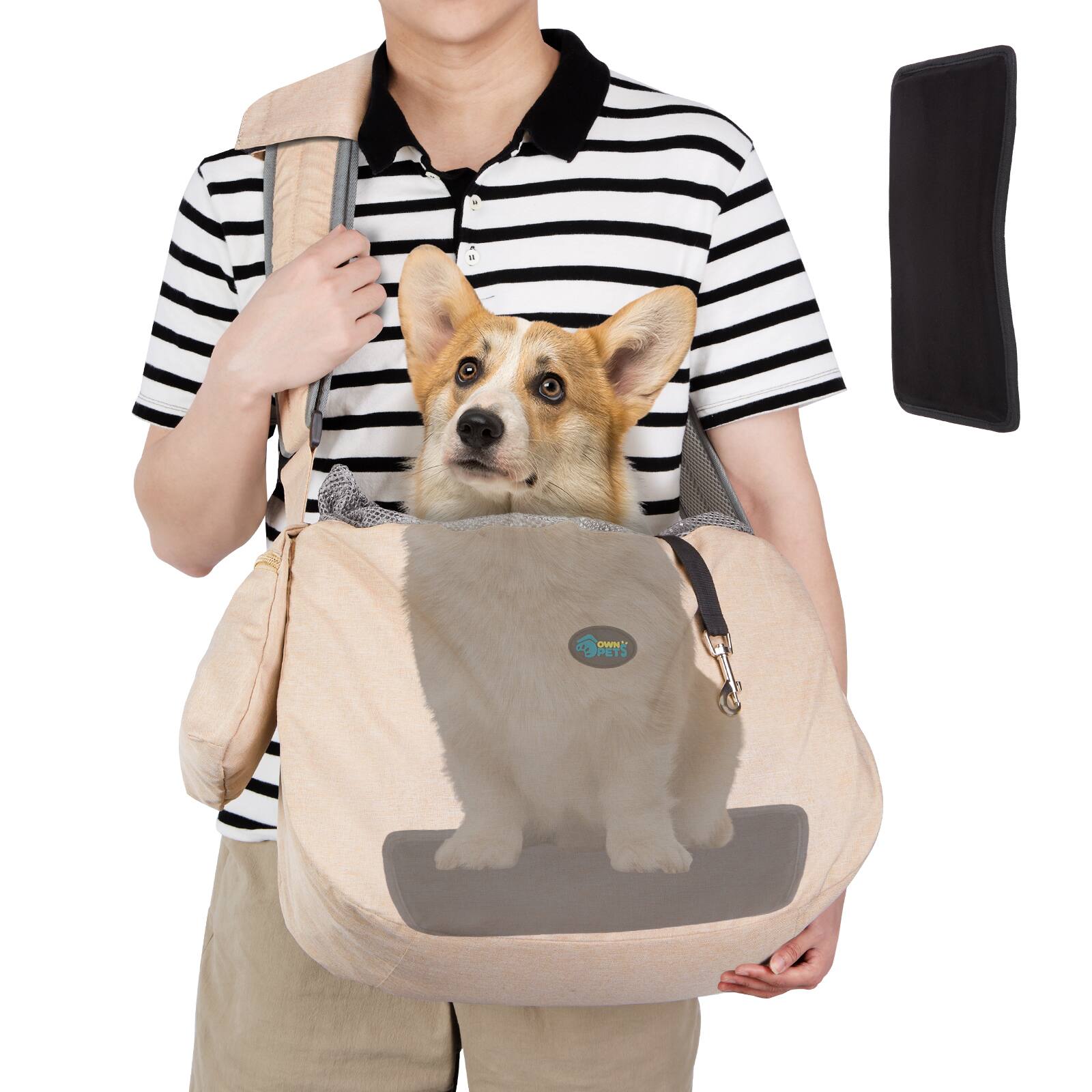 Alt View 7. Ownpets - Pet Sling Carrier Hands-Free Bag Adjustable Strap.