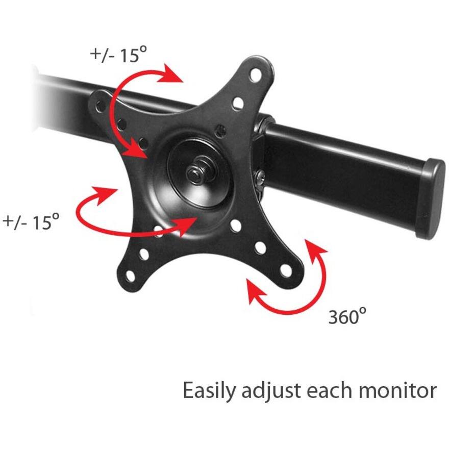 +/- 15°
+/- 15°
360°
Easily adjust each monitor