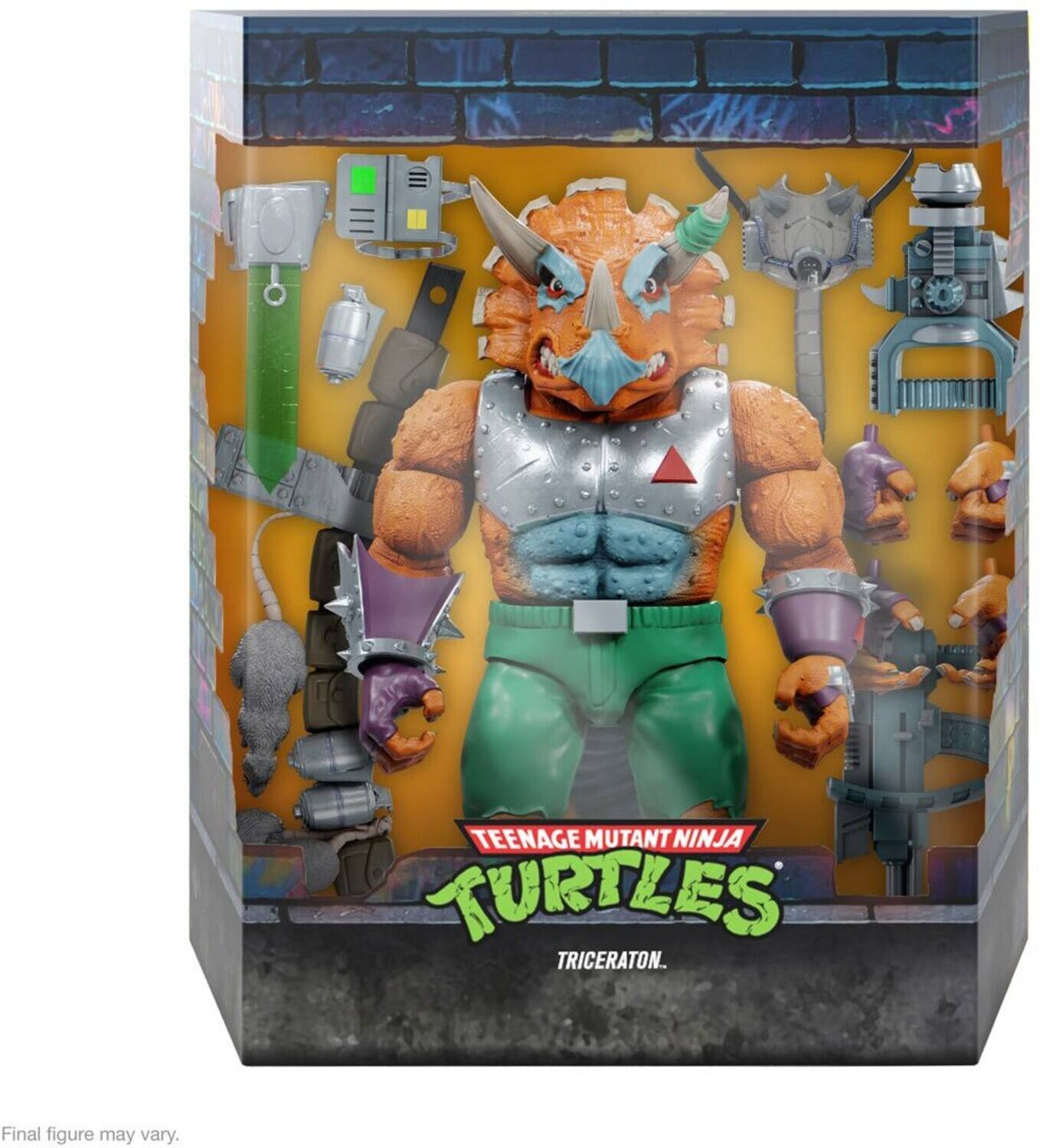 Teenage Mutant Ninja Turtles Triceraton. Final figure may vary.