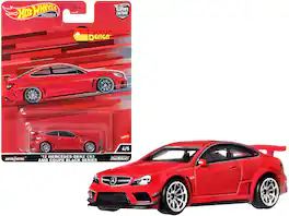 2012 Mercedes Benz C63 AMG Coupe Black Series Red "Deutschland Design" Series Diecast Model Car by Hot Wheels