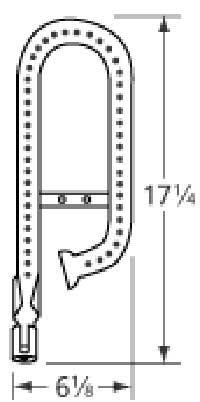 Music City Metals - MCM1R135R113 burner, pipe, ss, 17.25 x 6.125; Ducane