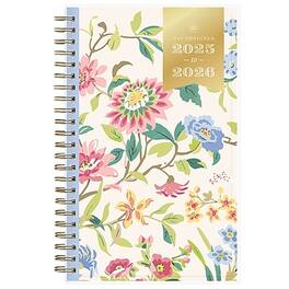 2025-2026 Day Designer for Blue Sky Climbing Floral 5" x 8" Academic Year Weekly & Monthly Planner, Plastic Cover - Multicolor