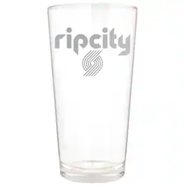 Great American Products - Portland Trail Blazers Etched 16oz. Rally Cry Pint Glass - Multicolor