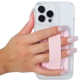 LoveHandle - PRO MagSafe Compatible Magnetic Phone Grip w/Kickstand, Mount, Strap and Stand for Smartphone and Tablet, MagSafe Ring - Light Pink