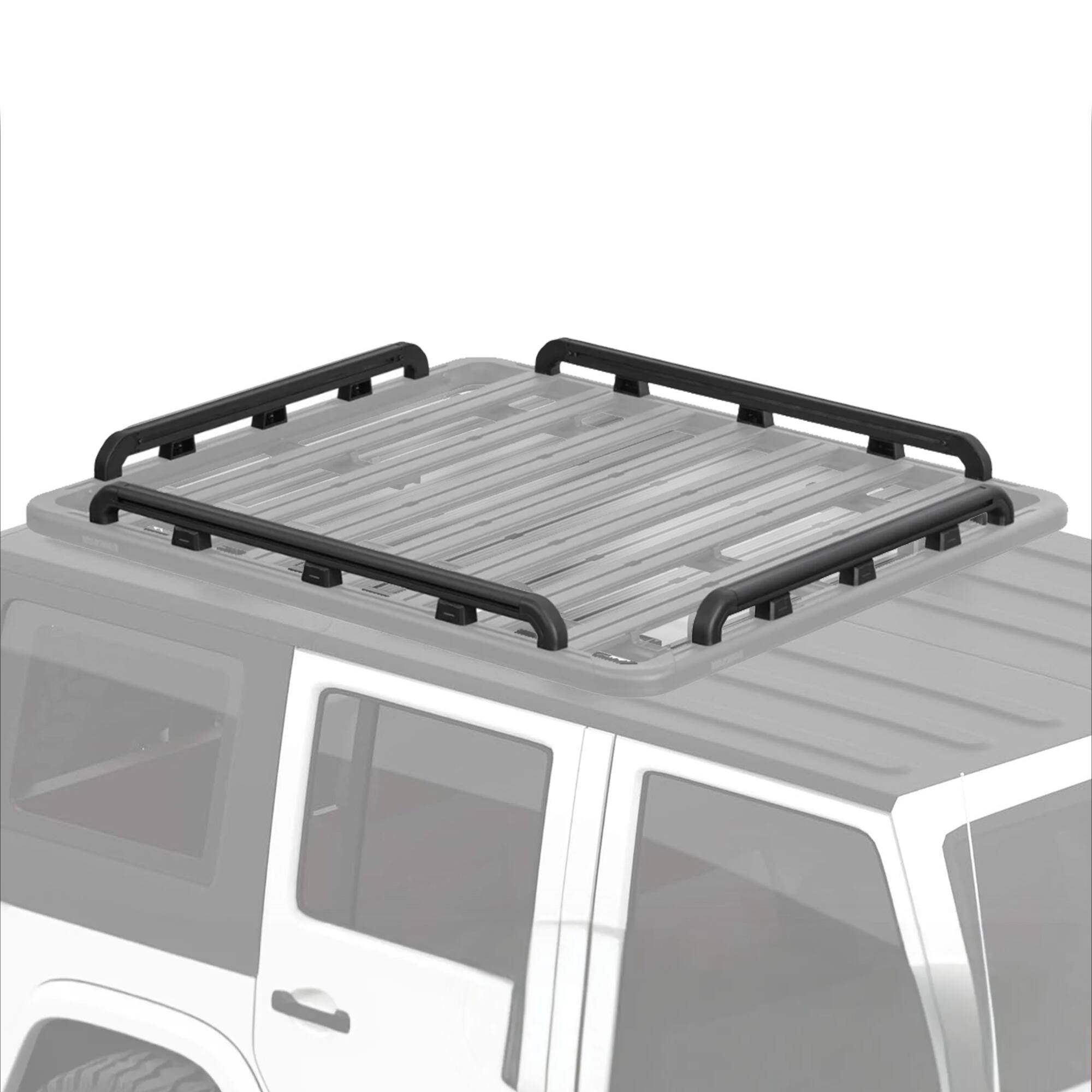 Alt View 1. Yakima - YAKIMA 55 by 49 Inch LockNLoad Perimeter Raised Rail Kit for Roof Rack, 4 Rails - Black.