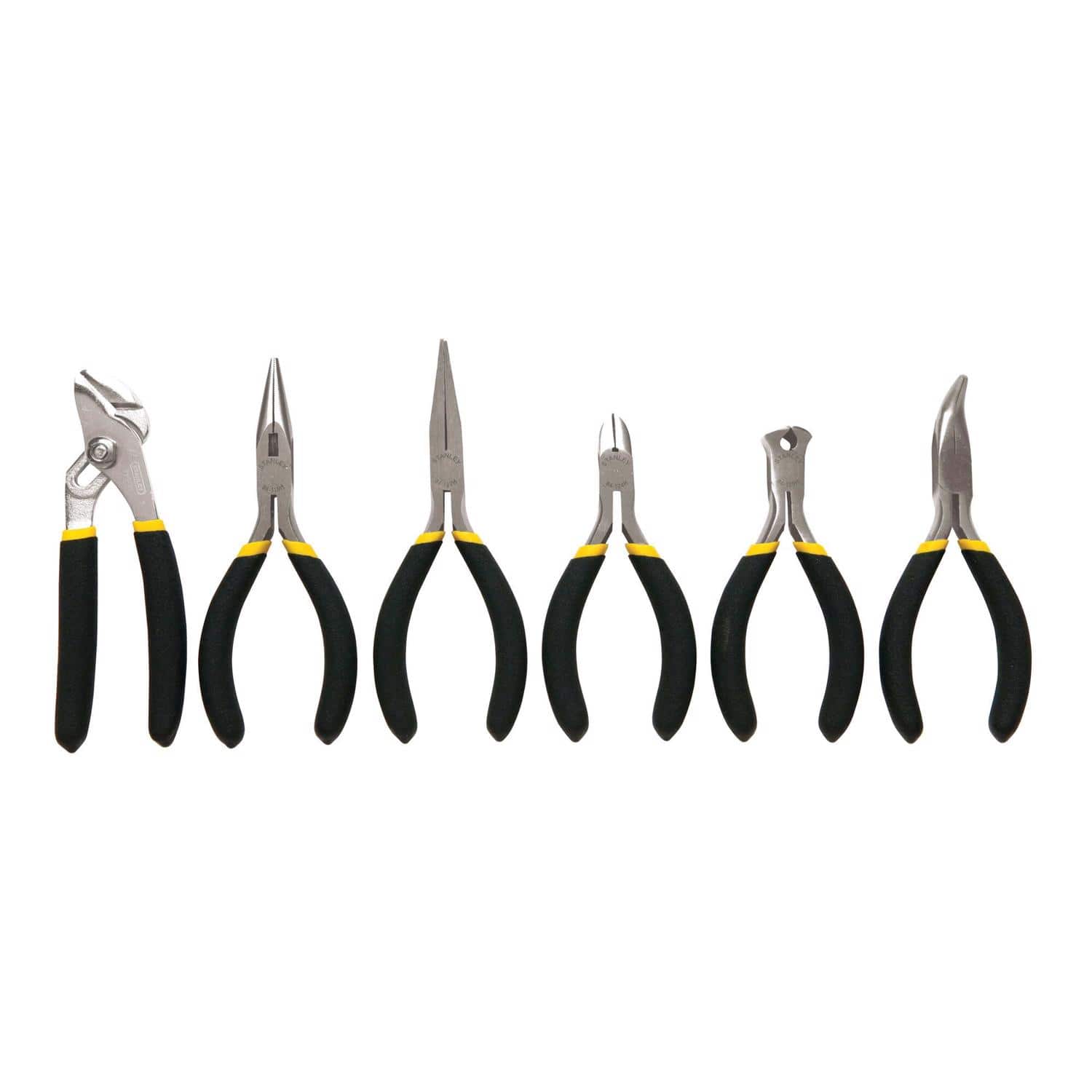 Stanley - 6 pc Steel Bi-Material Mini Pliers Set
