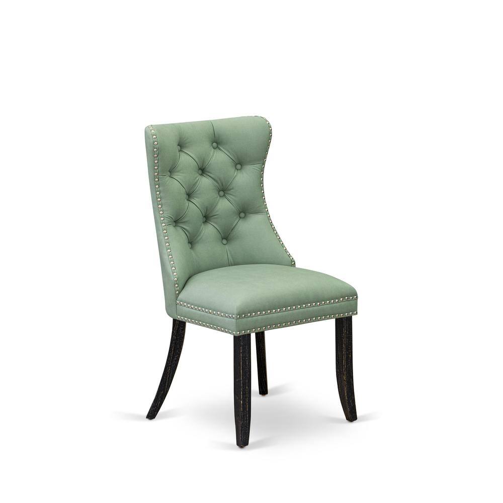 Back. East West Furniture - Parson Chairs - Black.