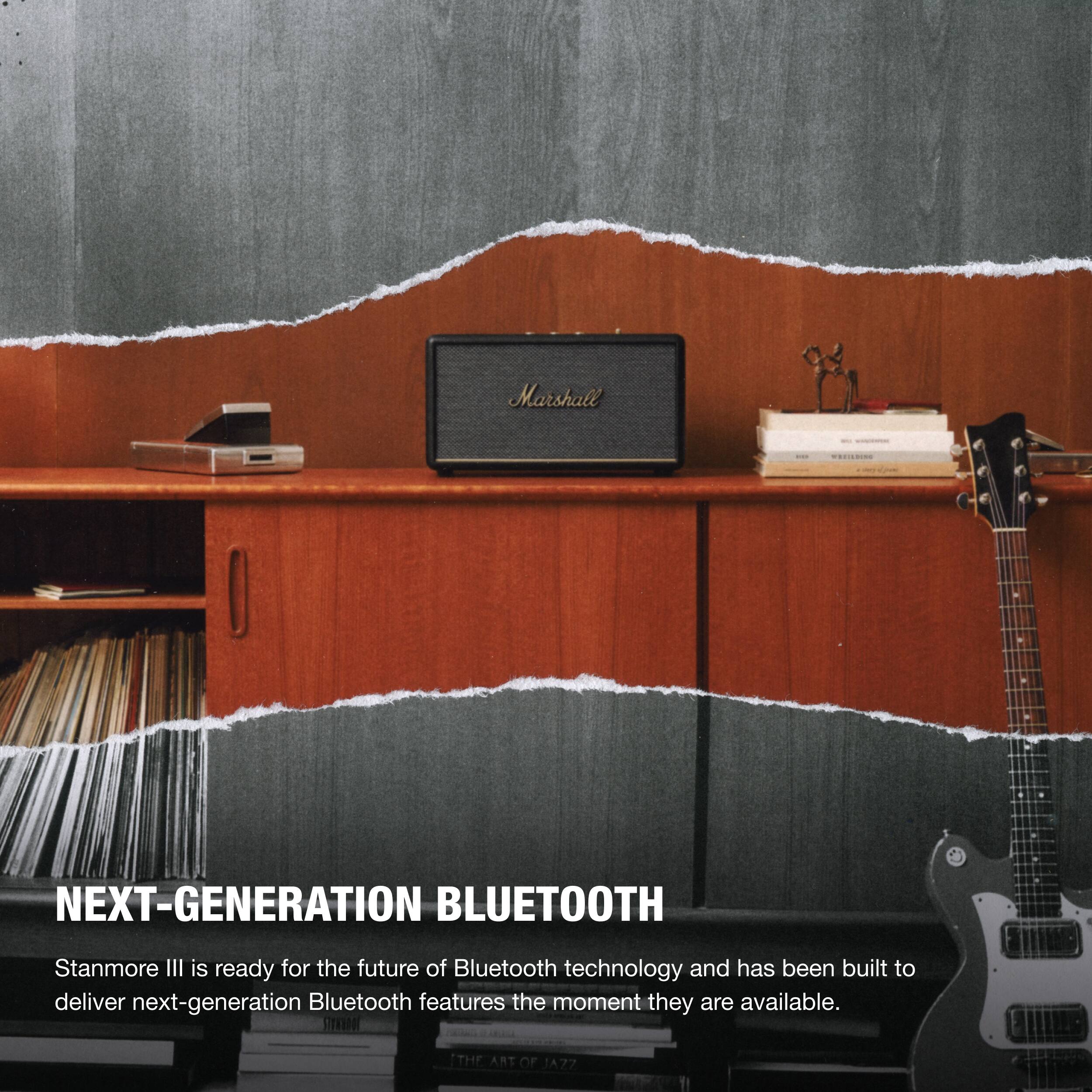 The text on the image reads: "Next-Generation Bluetooth. Stanmore III is ready for the future of Bluetooth technology and has been built to deliver next-generation Bluetooth features the moment they are available."