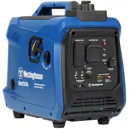 Westinghouse - 2,550-Watt Gas Powered Portable Inverter Generator with Recoil Start, Quiet Technology, LED Data Center - Blue