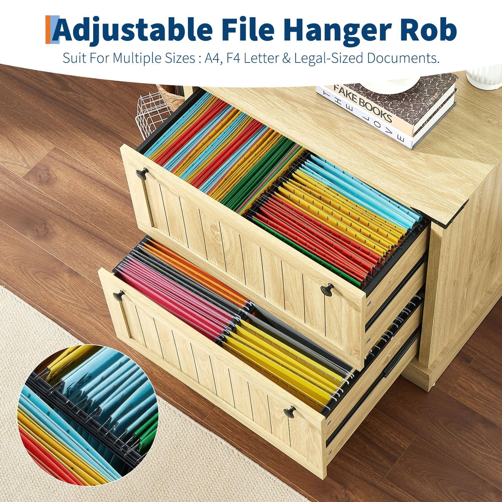 Adjustable File Hanger Rob  
Suit For Multiple Sizes: A4, F4 Letter & Legal-Sized Documents.