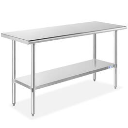 GRIDMANN - 60 x 24-in NSF Stainless Steel Commercial Prep Table - Silver