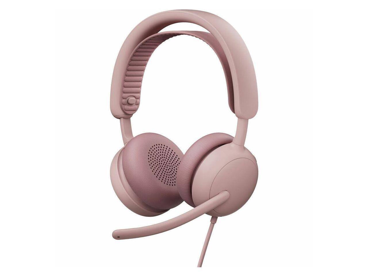 Alt View 7. Logitech - Logitech Zone Wired 2 for Business - Noise-Canceling Headset with Adaptive Hybrid ANC, Microsoft Teams Certified, Rose - Rose.