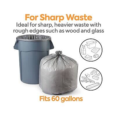 For Sharp Waste  
Ideal for sharp, heavier waste with rough edges such as wood and glass  

Fits 60 gallons