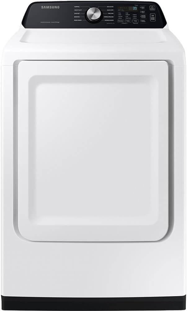 Angle. Samsung - Smart 4.7 Cu. Ft. Top Load Washer and 7.4 Cu. Ft. Electric Dryer Laundry Bundle with Sensor Dry, Low Vibration Wash, Wat - White.