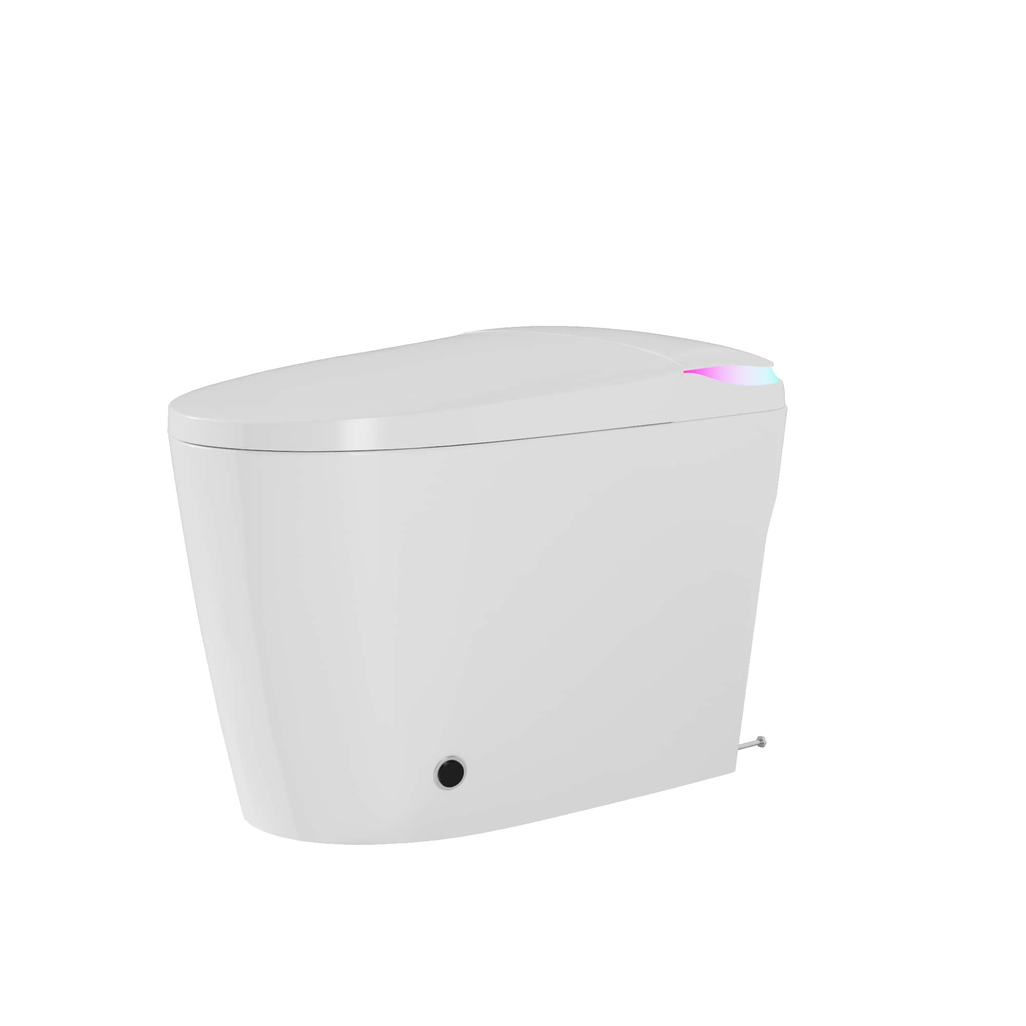 Famapy - Smart Toilet with Foam Shield & Aroma Diffuser-One-Piece Bidet Toilet with Auto Lid Heated Seat Warm Water Wash - White