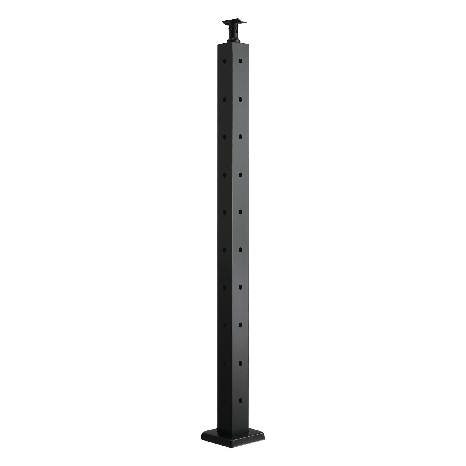 Alt View 5. VEVOR - Cable Railing Post, 36x2x2 Inch Corner Railing Post, with L-Shaped Pre-Drilled Holes, Stainless Steel Cable Rail Post - Black.
