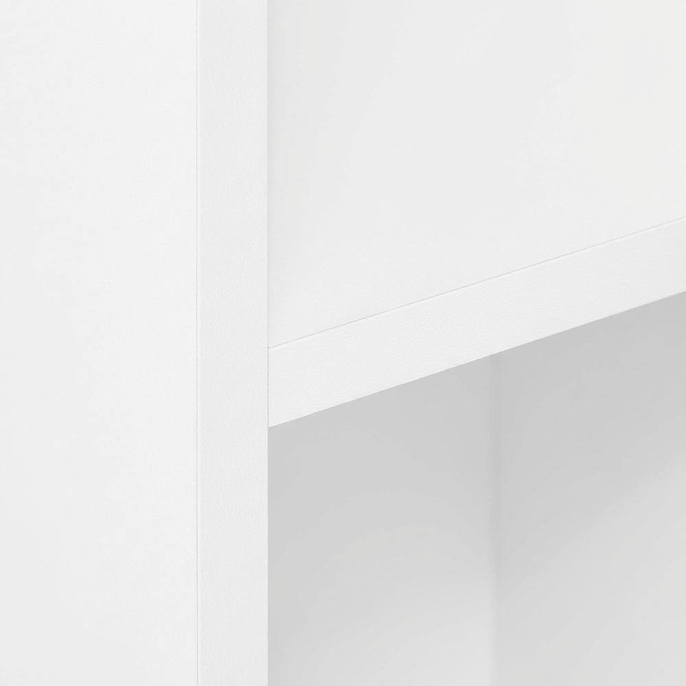 Alt View 1. FurniFact - Wooden bookcase with ample storage - White.