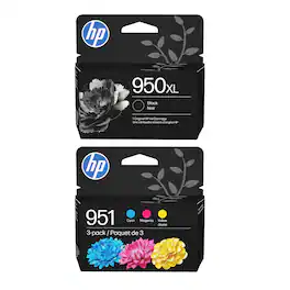 HP - 950 Ink Cartridge Bundle - 950XL High‑Yield (CN045AN) and 951 3‑Pack (CR314FN) - Black | Cyan | Magenta | Yellow