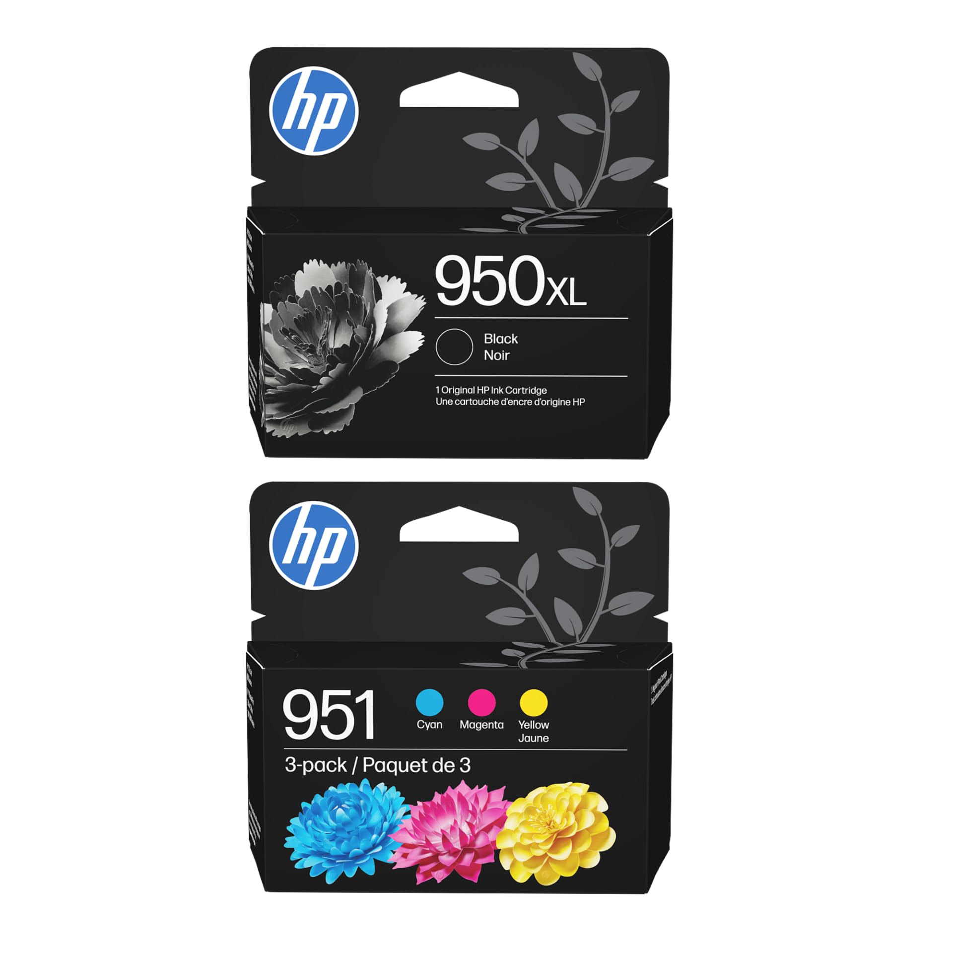 hp 950xL Black Noir 1 Original HP Ink Cartridge Une cartouche d'encre d'origine HP  
hp 951 Cyan Magenta Jaune Yellow 3-pack / Paquet de 3
