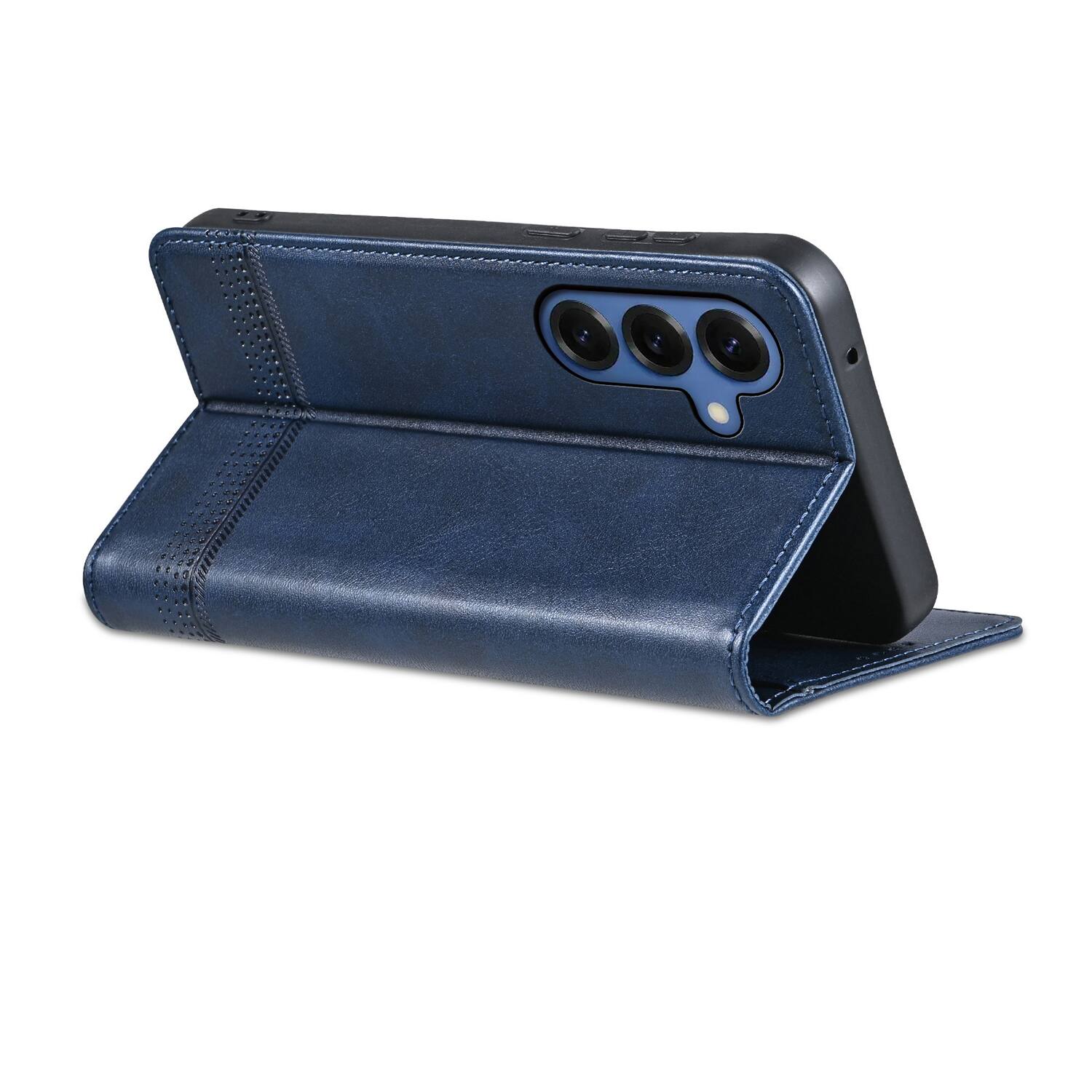 Alt View 1. Dteck - PU Leather Flip Wallet Case for Samsung Galaxy S26,Magnetic Closure Card Slots Kickstand Cover,Shock-Absorbing TPU Cover - Blue.