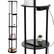 Alt View Zoom 19. Simple Designs - Round Etagere Storage Floor Lamp with 2 USB, 1 Outlet - Black.